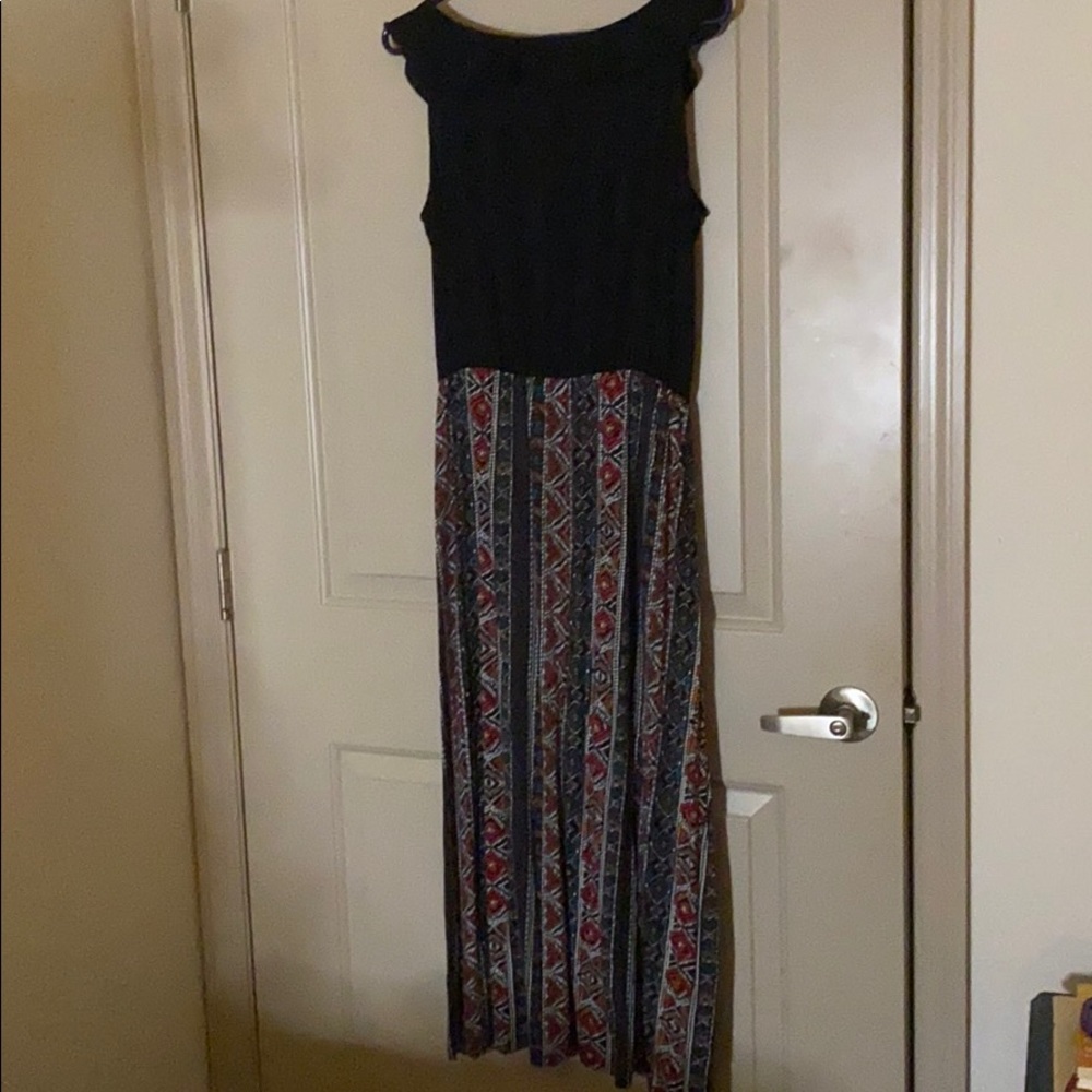 Koan Knitwear Black and multi color Maxi Dress